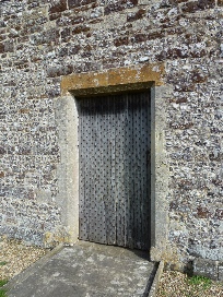 An old door into St Andrew's Church.