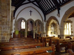 The interior of Wool Church. 
