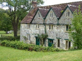 This house stands adjacent to the churchyard.