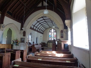 The interior of St Mary's Church.
