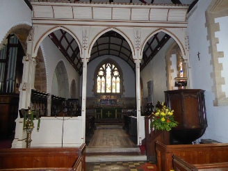 Inside the parish church. 