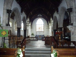 The interior of St Edward's Church. 