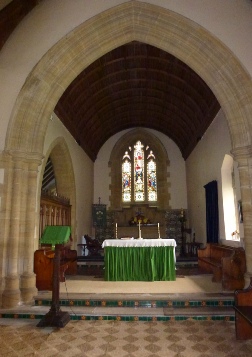 The altar in St Nicholas Church.