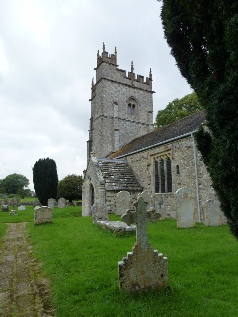 The tower of Affpuddle Church.