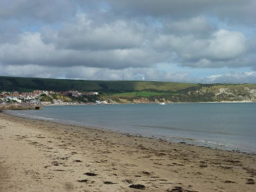 The beach at Swanage.