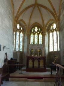 The altar in Compton Valence Church. 