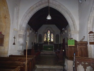 The altar in Tolpuddle Church. 