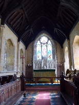 The altar in Powerstock Church.