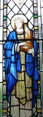 Stained glass window in Holy Rood Church. 