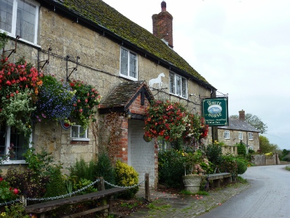 The pub in Hinton St Mary.