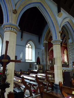 A view of the interior of Sutton Waldron Church.  