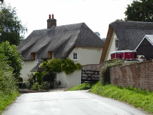 Thatched cottages. 