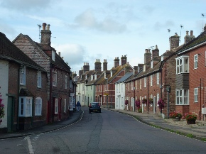 Street of houses in Wareham.
