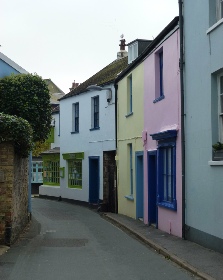 Multicoloured houses.