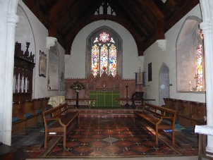 The interior of Iwerne Courtney Church.