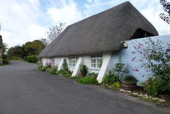 Thatched cottage in Briantspuddle village. 