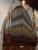 The organ in Wareham Church. 